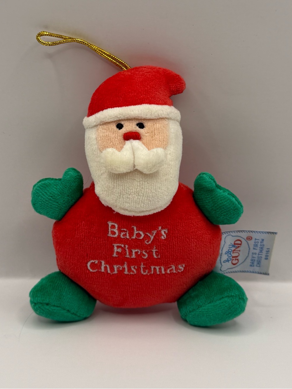 Rare GUND Baby’s First Christmas Rattle #88161